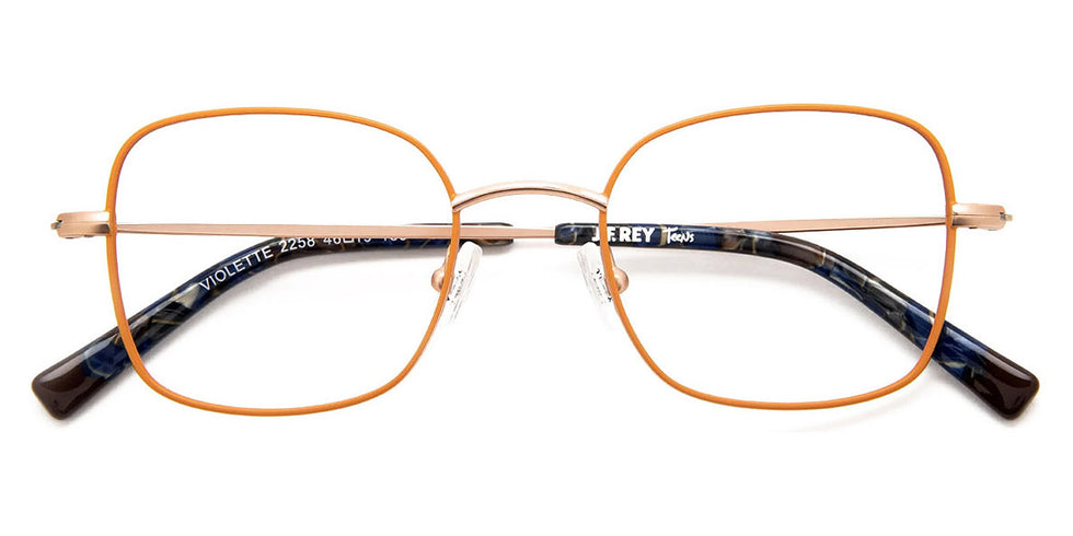 J.F. Rey® Violette JFR Violette 2258 46 - 2258 Orange/Satin Pink Gold Eyeglasses