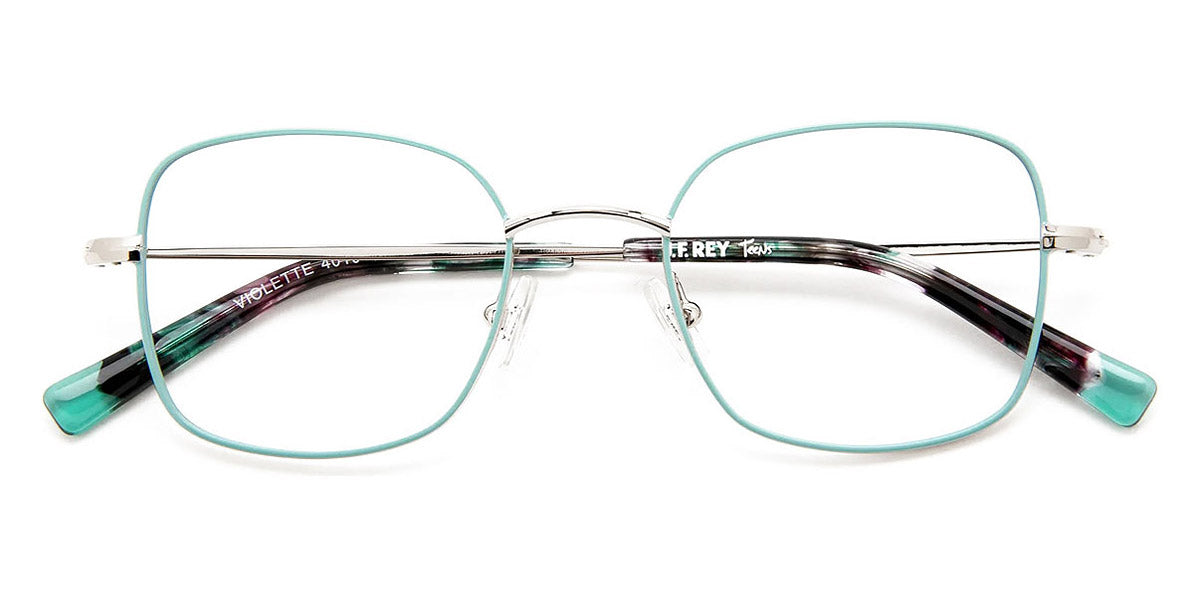 J.F. Rey® Violette JFR Violette 4010 46 - 4010 Green/Shiny Silver Eyeglasses