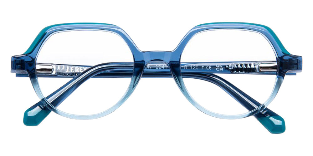 J.F. Rey® Leon Round Eyeglasses - Gradient Blue/Green