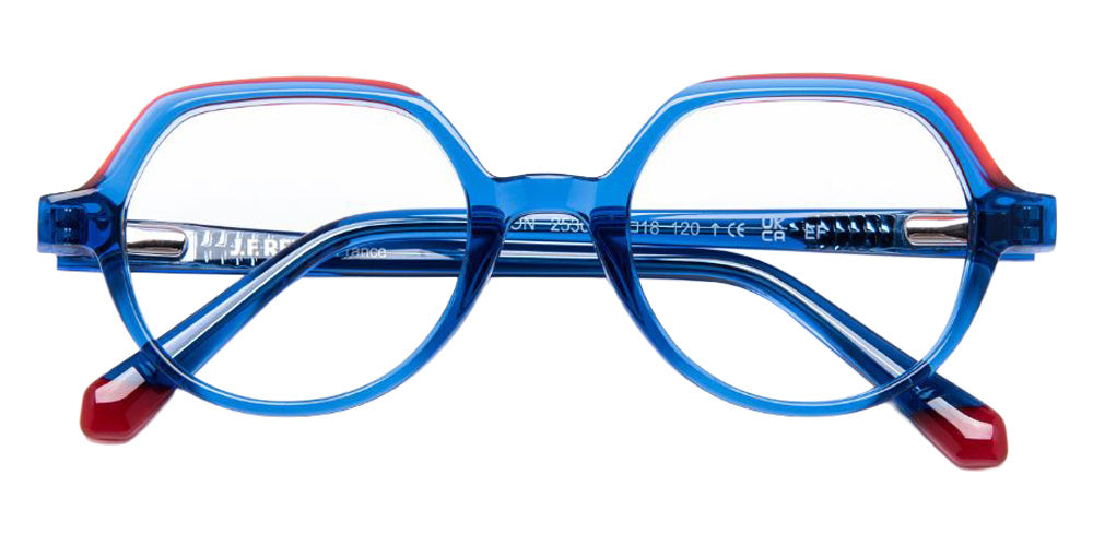 J.F. Rey® Leon Round Eyeglasses - Blue/Red