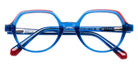 J.F. Rey® Leon Round Eyeglasses - Blue/Red