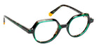 J.F. Rey® Leon Round Eyeglasses - Tortoiseshell Green