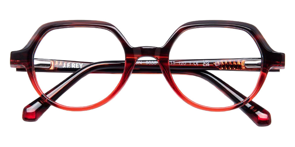 J.F. Rey® Leon Round Eyeglasses - Tortoiseshell/Red