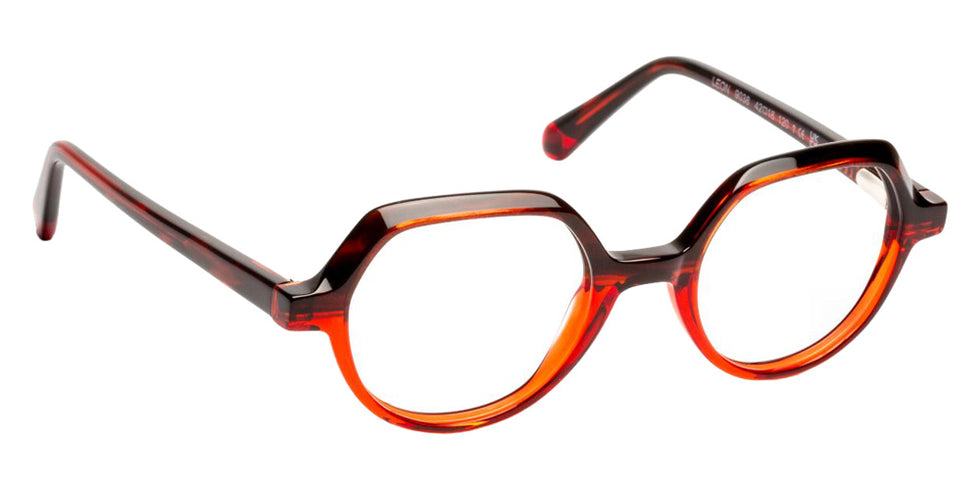 J.F. Rey® Leon Round Eyeglasses - Tortoiseshell/Red
