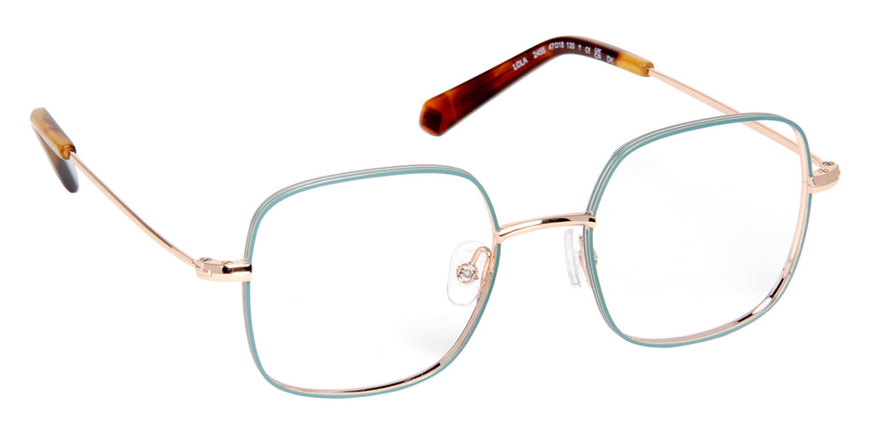 J.F. Rey® LOLA JFR LOLA 2455 47 - Turquoise/Shiny Pink Gold Eyeglasses