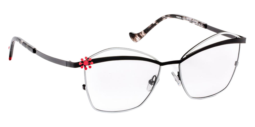 J.F. Rey® Mado Geometric Eyeglasses - Mado Soleil White/Black