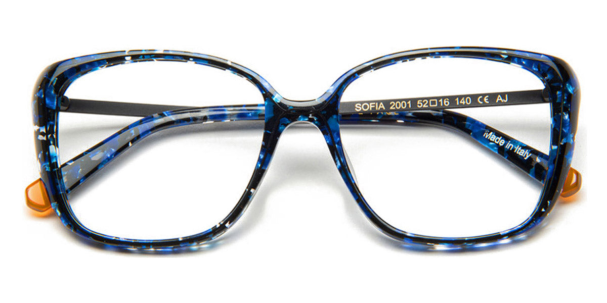 J.F. Rey® Sofia JFR Sofia 2001 52 - 2001 Demi Blue/Satin Black Eyeglasses