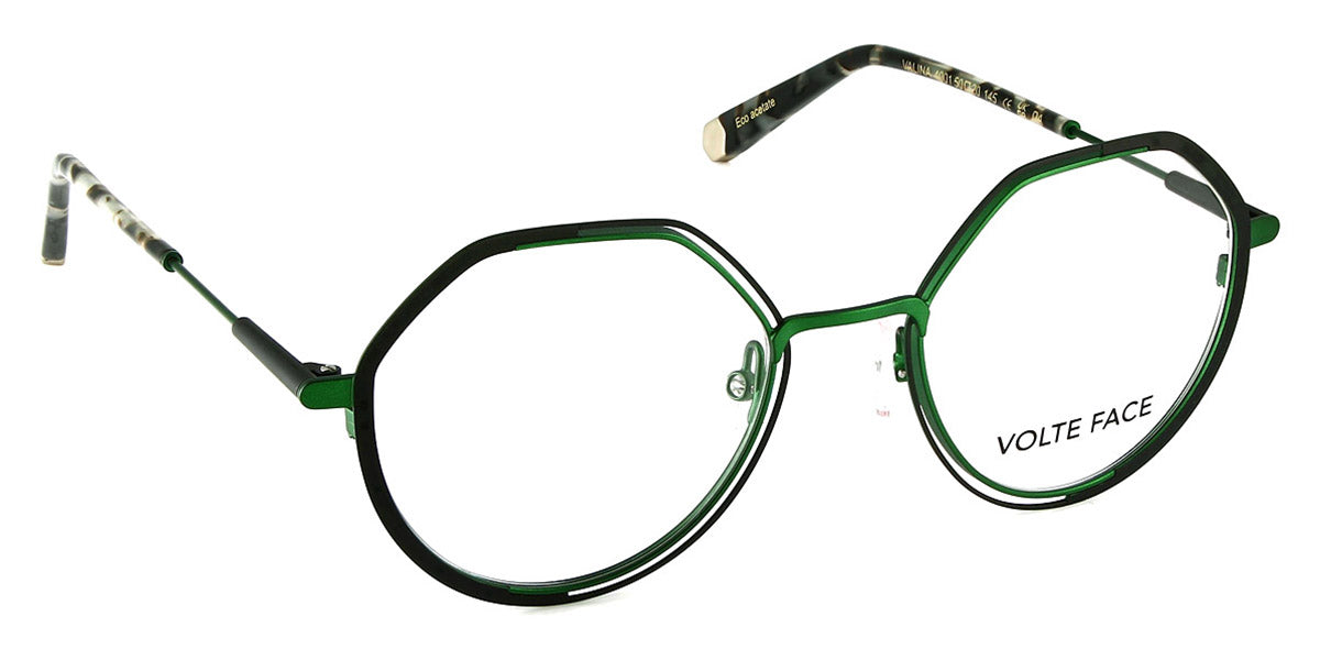 J.F. Rey® Valina JFR Valina 4001 50 - 4001 Black/Green Eyeglasses