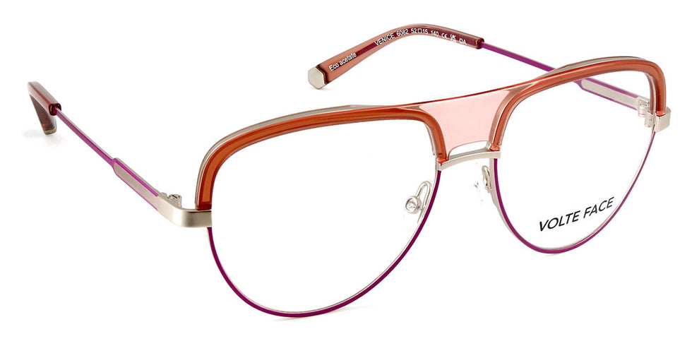 J.F. Rey® Venice JFR Venice 6082 52 - 6082 Matte Pink/Gold/Brown Eyeglasses