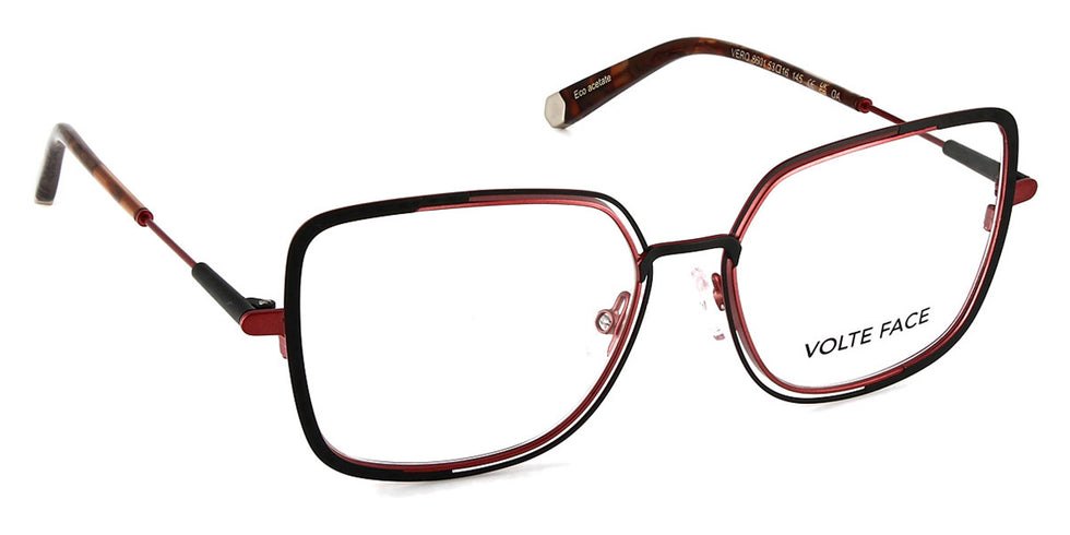 J.F. Rey® Vero JFR Vero 8601 53 - 8601 Black Red Eyeglasses