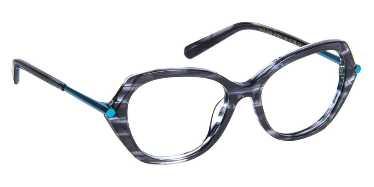 J.F. Rey® Yara JFR Yara 0326 52 - 0326 Stripes Black/Duck Blue Eyeglasses