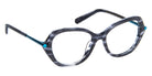 J.F. Rey® Yara JFR Yara 0326 52 - 0326 Stripes Black/Duck Blue Eyeglasses