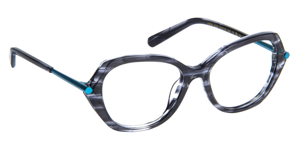 J.F. Rey® Yara JFR Yara 0326 52 - 0326 Stripes Black/Duck Blue Eyeglasses