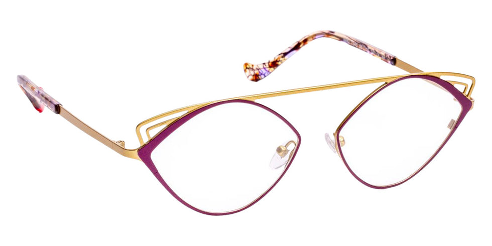 J.F. Rey® Niki Geometric Eyeglasses - Plum/Foam