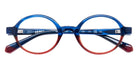 J.F. Rey® Nova Round Eyeglasses - Blue/Burgundy