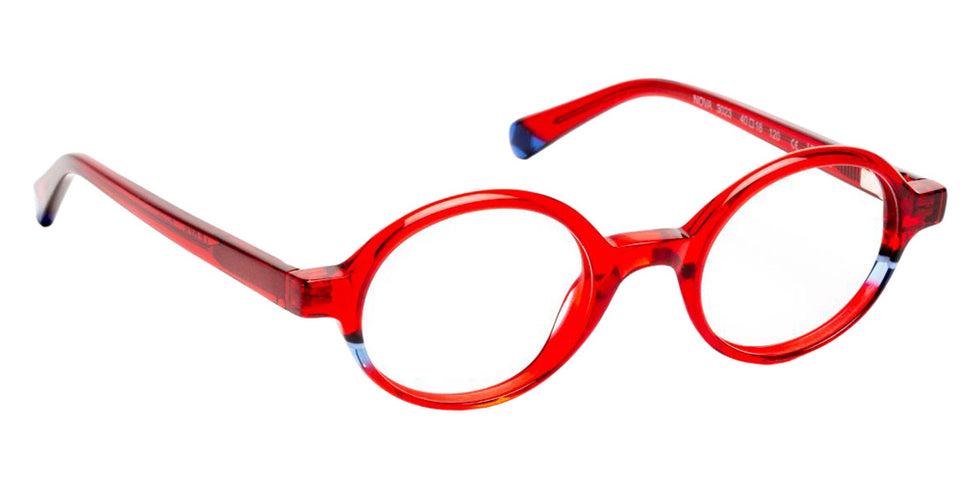 J.F. Rey® Nova Round Eyeglasses - Red/Blue