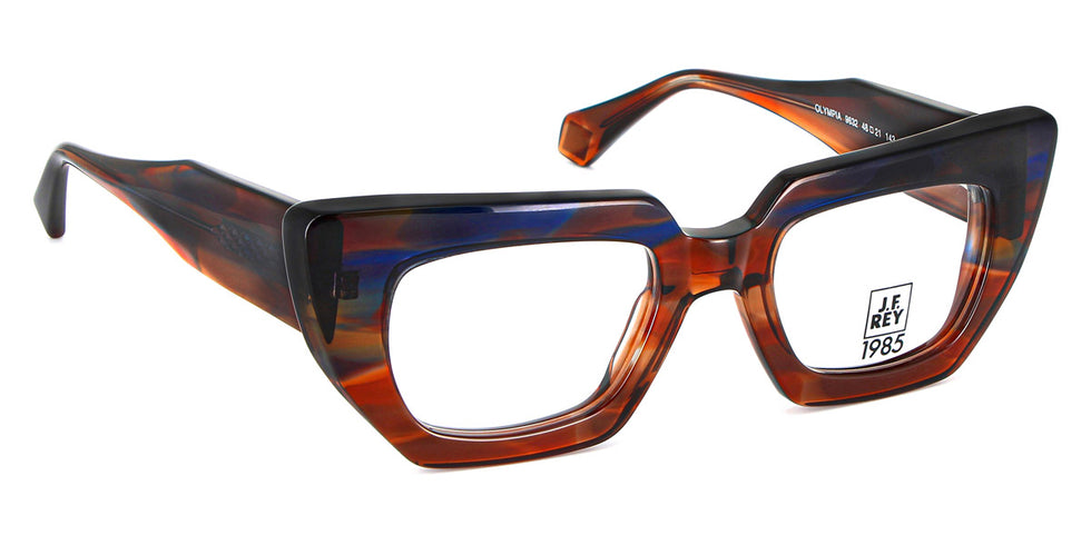 J.F. Rey® Olympia JFR Olympia 9632 48 - 9632 Brown Horn / Blue Horn Eyeglasses