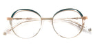 J.F. Rey® PA097 JFR PA097 1055 48 - 1055 White/Pink Gold/Green Eyeglasses
