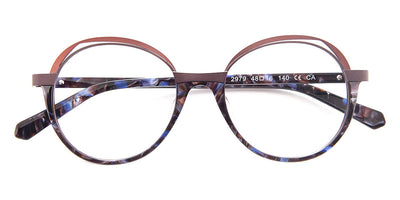J.F. Rey® PA097 JFR PA097 2979 48 - 2979 Demi Blue/Plum/Nude Eyeglasses