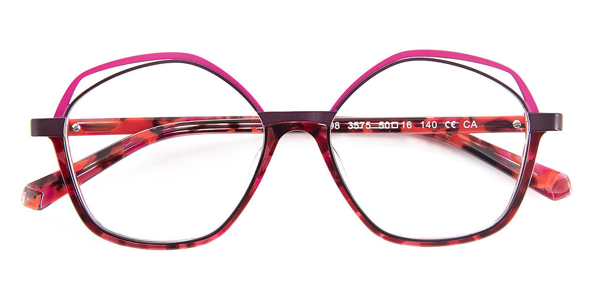 J.F. Rey® PA098 JFR PA098 3575 50 - 3575 Demi Red/Plum/Pink Eyeglasses