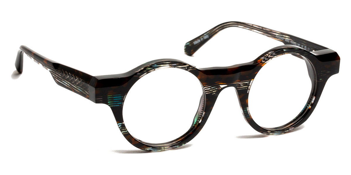 J.F. Rey® Phoenix JFR Phoenix 9840 45 - 9840 Brown and White Striped Eyeglasses