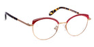 J.F. Rey® PM052 JFR PM052 8505 46 - 8505 Red/Brushed Gold Eyeglasses