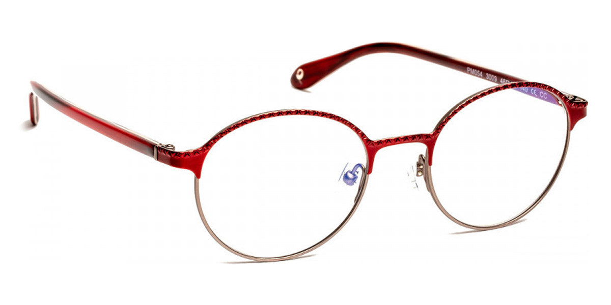 J.F. Rey® PM054 JFR PM054 3009 46 - 3009 Red/Dark Gun Eyeglasses