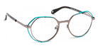 J.F. Rey® PM076 JFR PM076 0925 47 - 0925 Shiny Gun/Satin Turquoise Eyeglasses
