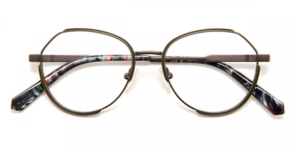J.F. Rey® PM090 JFR PM090 0945 48 - 0945 Dark Gun/Khaki/Black Eyeglasses