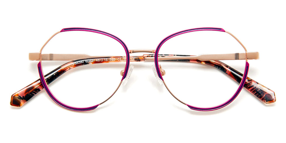 J.F. Rey® PM090 JFR PM090 6082 48 - 6082 Pink Gold/Fuchsia/Navy Eyeglasses