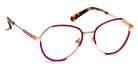 J.F. Rey® PM090 JFR PM090 6082 48 - 6082 Pink Gold/Fuchsia/Navy Eyeglasses