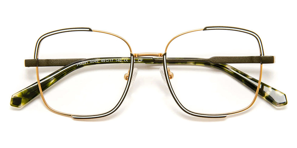 J.F. Rey® PM091 JFR PM091 5045 49 - 5045 Satin Gold/Khaki/White Eyeglasses
