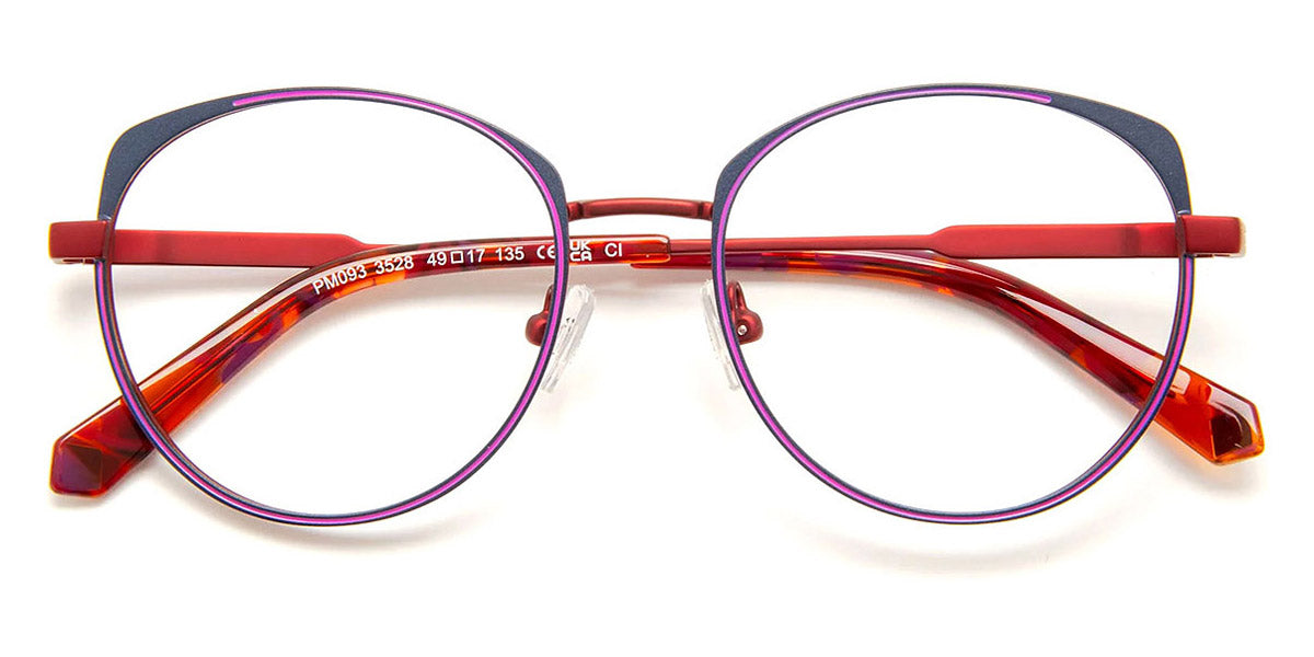 J.F. Rey® PM093 JFR PM093 3528 49 - 3528 Burgundy/Blue/Purple Eyeglasses
