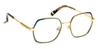 J.F. Rey® PM095 JFR PM095 5547 49 - 5547 Gold/Duck Green/Mastic Eyeglasses