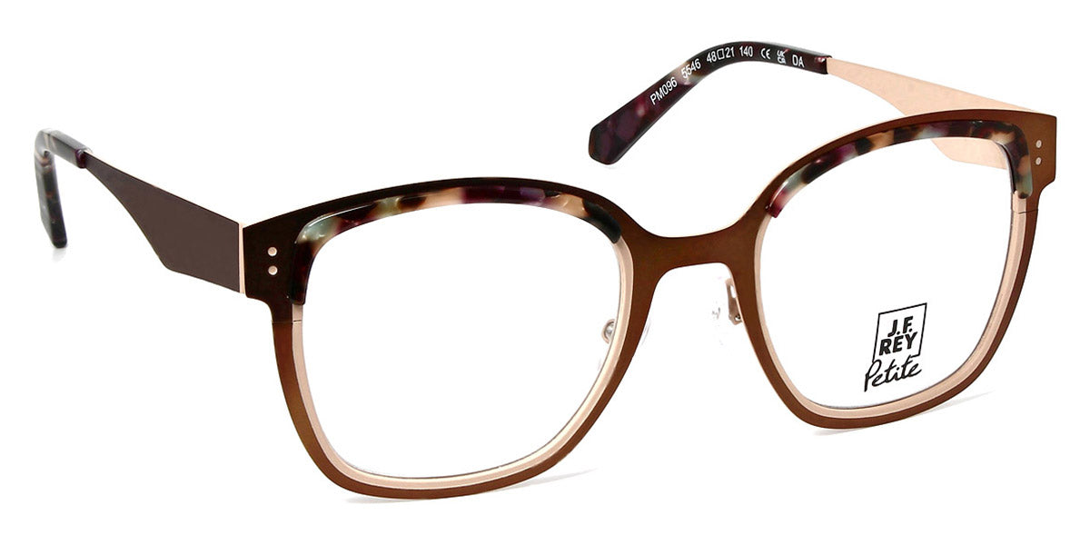 J.F. Rey® PM096 JFR PM096 5546 48 - 5546 Pink Gold/Demi/Light Brown Eyeglasses