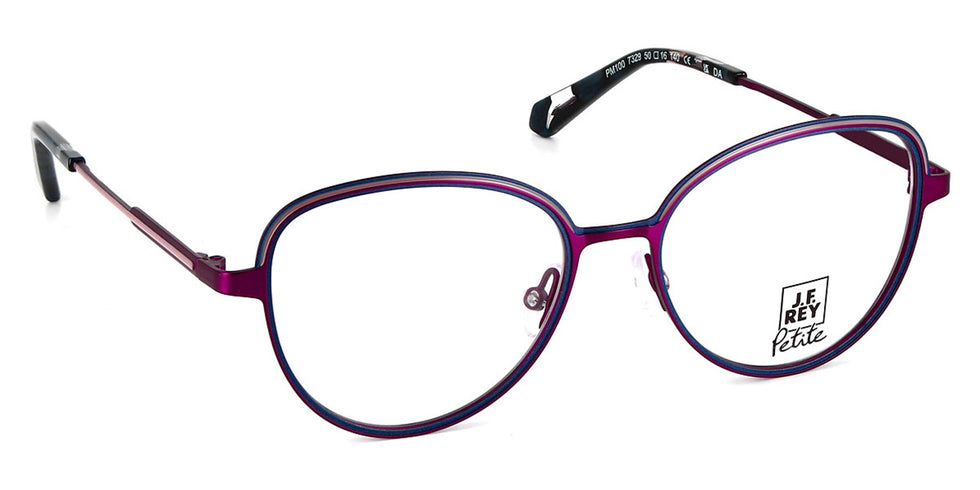 J.F. Rey® PM100 JFR PM100 7329 50 - 7329 Plum/Blue/Pink Eyeglasses