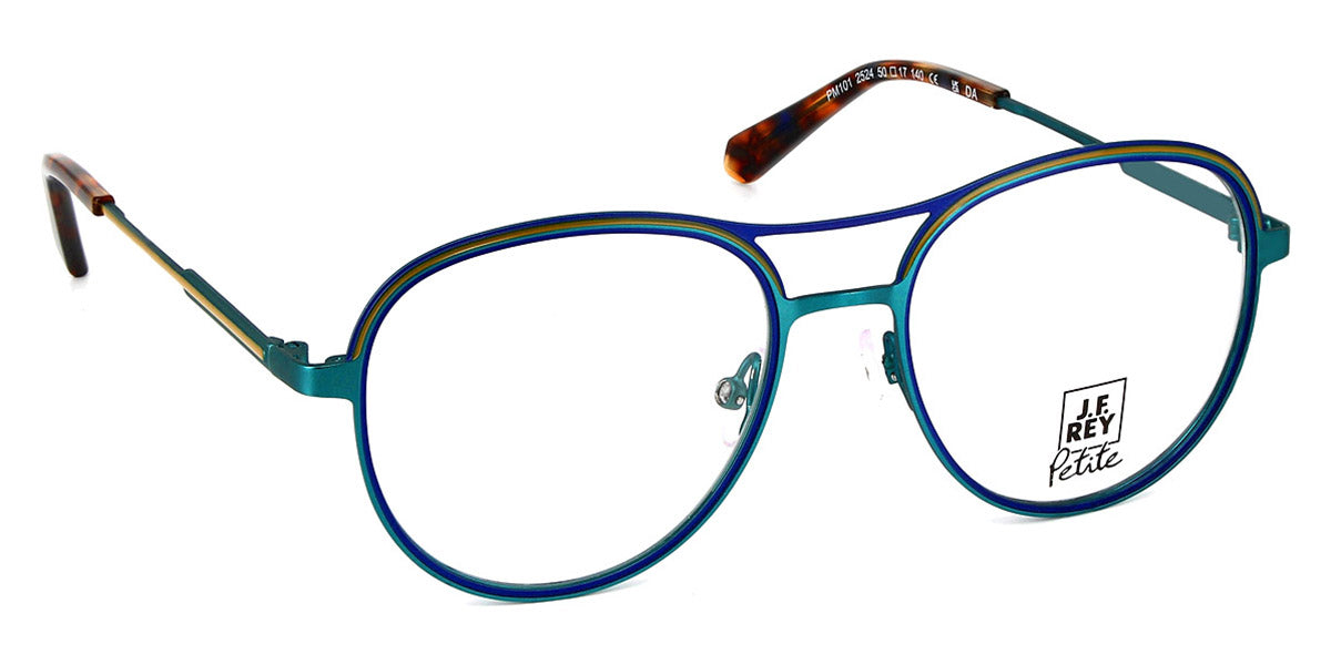 J.F. Rey® PM101 JFR PM101 2524 50 - 2524 Blue/Mustard Eyeglasses