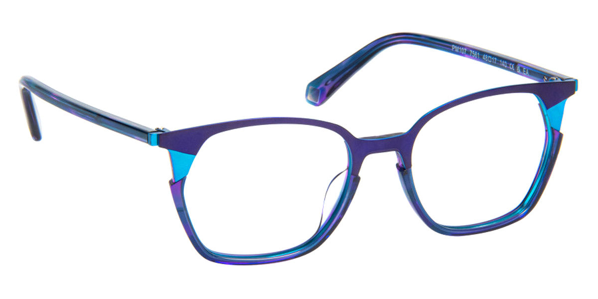 J.F. Rey® PM107 JFR PM107 7561 48 - 7561 Plum/Blue Eyeglasses