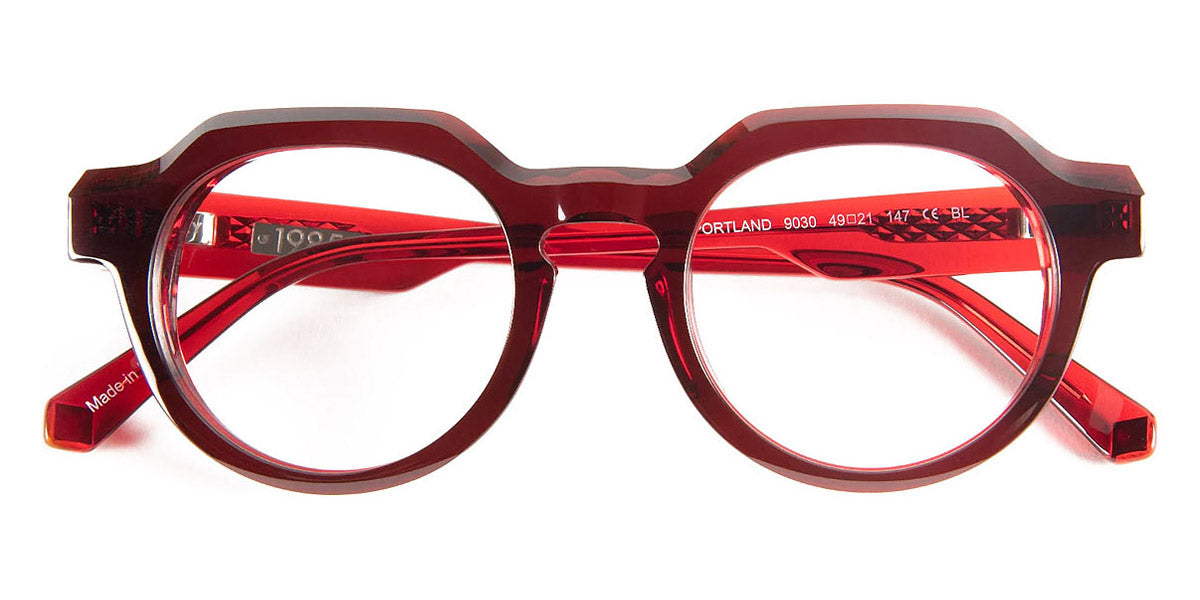 J.F. Rey® Portland JFR Portland 9030 49 - 9030 Demi Red/Red Transparent Eyeglasses