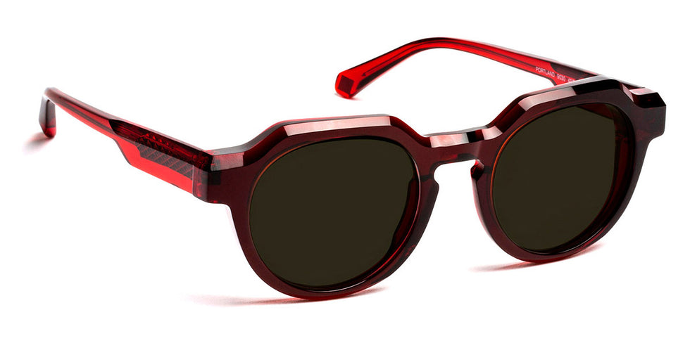 J.F. Rey® Portland JFR Portland 9030sol 49 - 9030SOL Demi Red/Red Transparent Bl Sunglasses