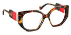 J.F. Rey® Ruby 2 JFR Ruby 2 9235 53 - 9235 Brown Amber / Red Eyeglasses