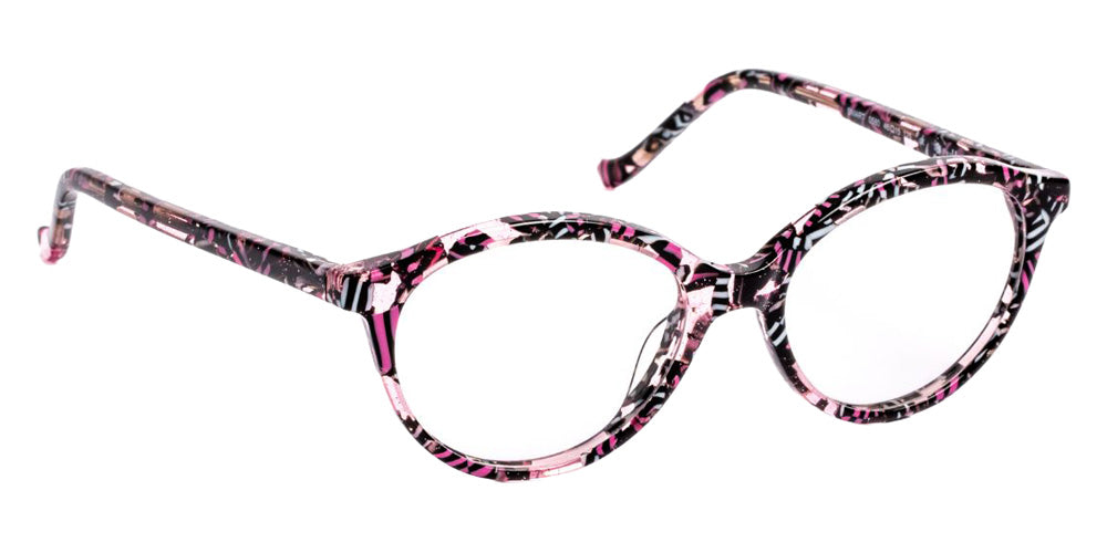 J.F. Rey® Smart Round Eyeglasses - Mesh Black/Pink