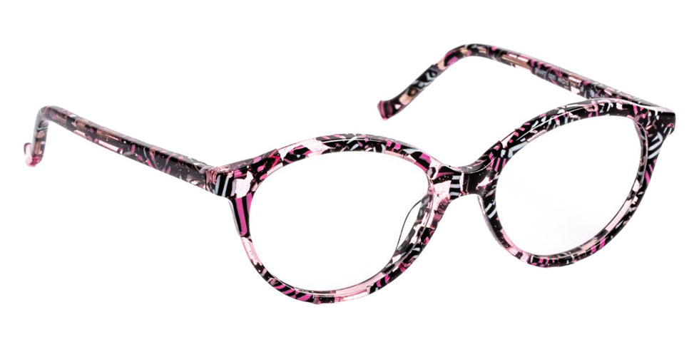 J.F. Rey® Smart Round Eyeglasses - Mesh Black/Pink
