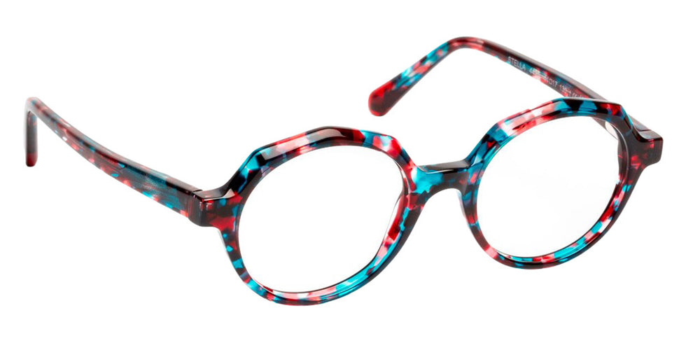 J.F. Rey® Stella Round Eyeglasses - Tortoiseshell Green/Red