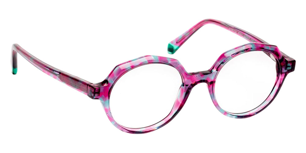 J.F. Rey® Stella Round Eyeglasses - Pink Tortoiseshell/Purple