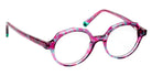 J.F. Rey® Stella Round Eyeglasses - Pink Tortoiseshell/Purple