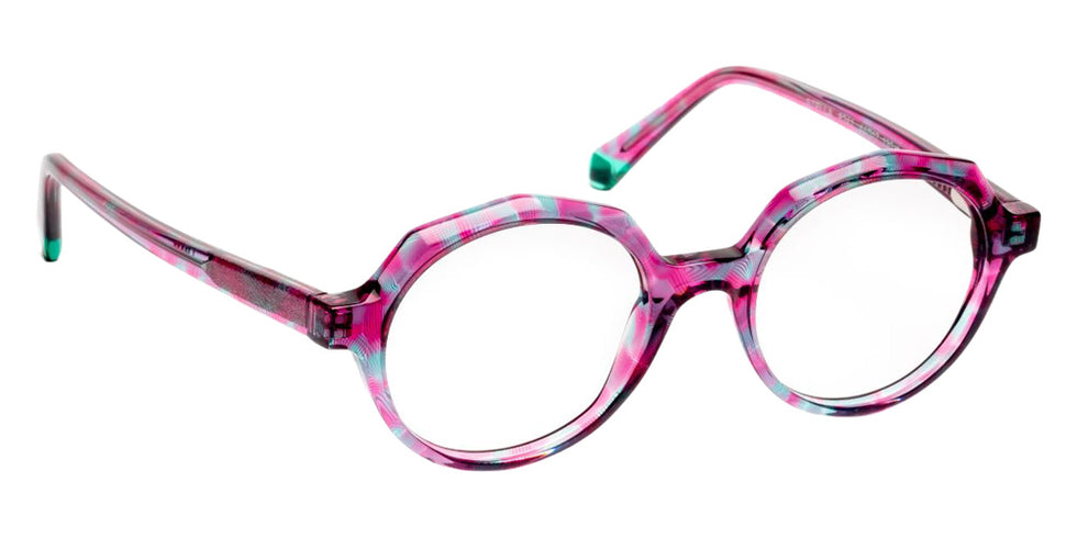 J.F. Rey® Stella Round Eyeglasses - Pink Tortoiseshell/Purple