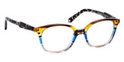 J.F. Rey® Trek Square Eyeglasses - Orange/Tortoiseshell/Blue