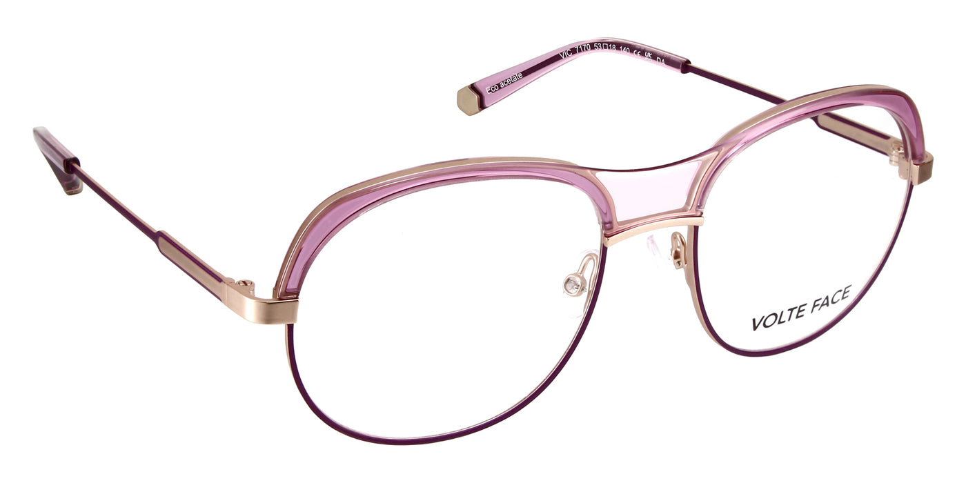 J.F. Rey® VIC JFR VIC 7170 53 - Plum/Pink Gold/Purple Eyeglasses