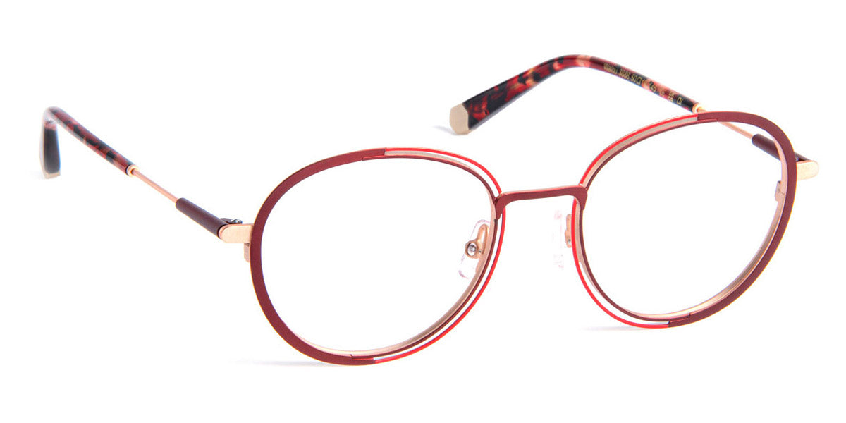 J.F. Rey® Walou JFR Walou 3888 50 - 3888 Coral/Dark Red/Pink Gold Eyeglasses